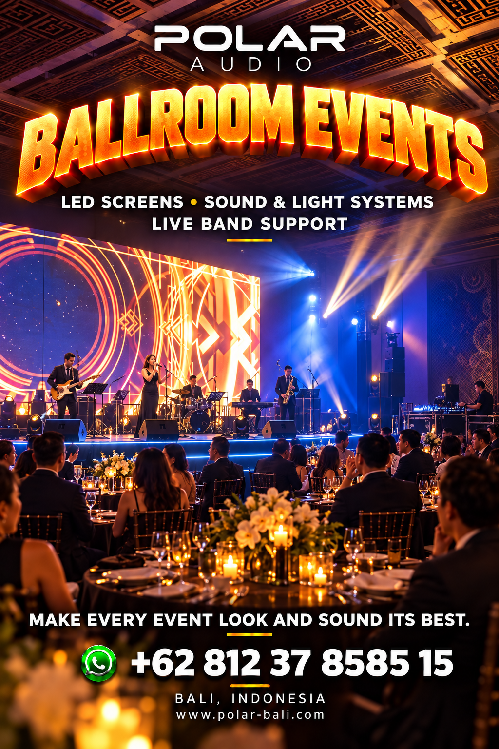 Polar Audio ballroom event flyer