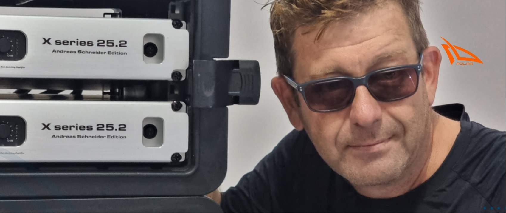 Andy Schneider with Polar Audio equipment, from the company profile