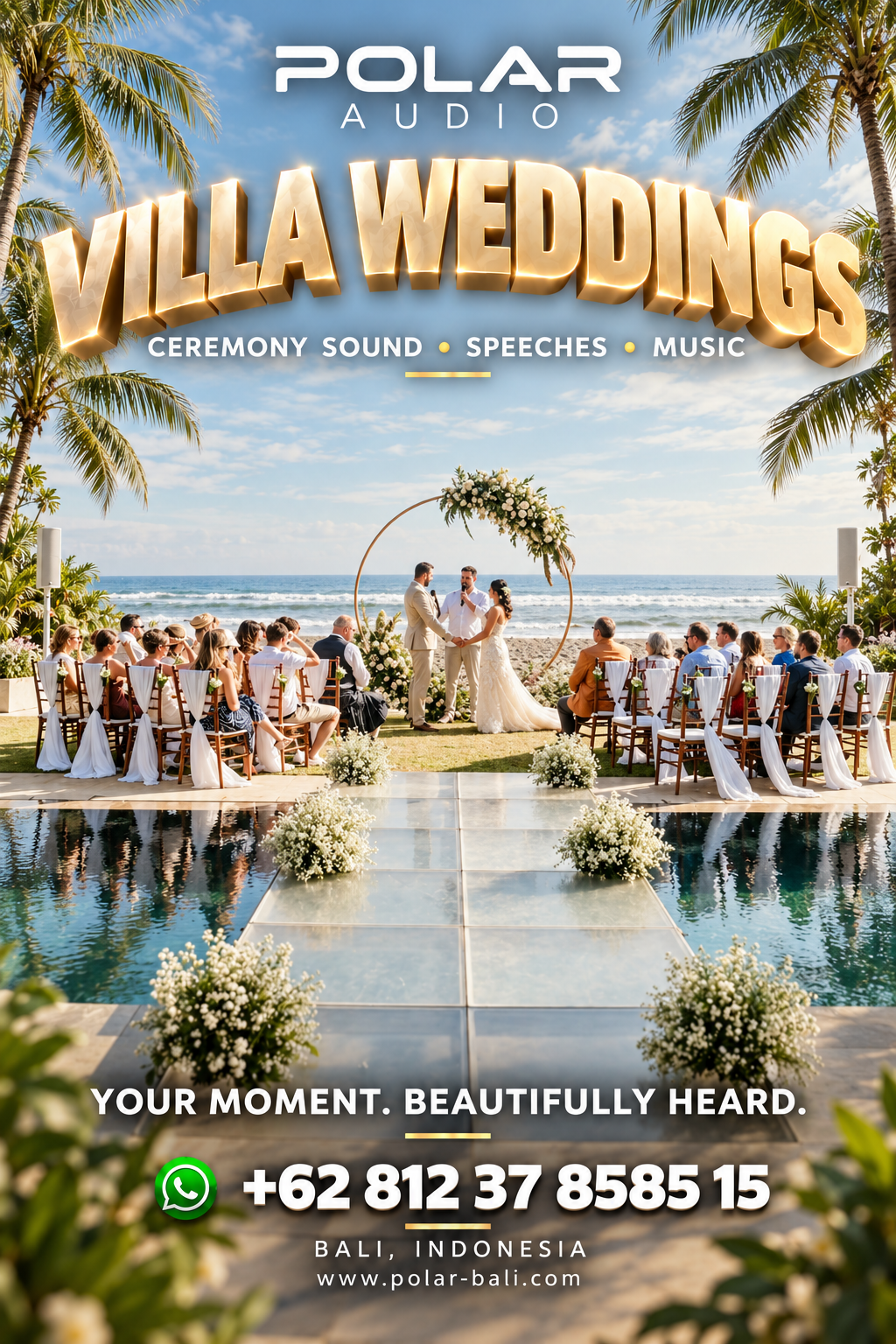 Polar Audio villa wedding flyer